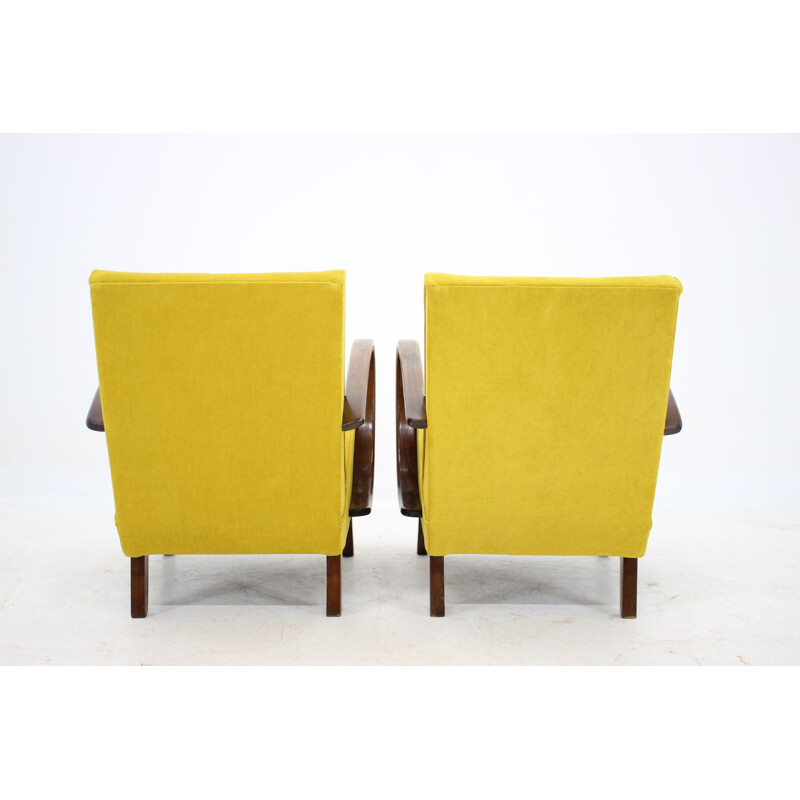 Pair of Jindrich Halabala Armchairs 1950s