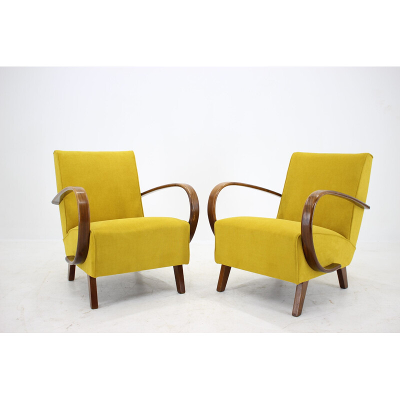 Pair of Jindrich Halabala Armchairs 1950s