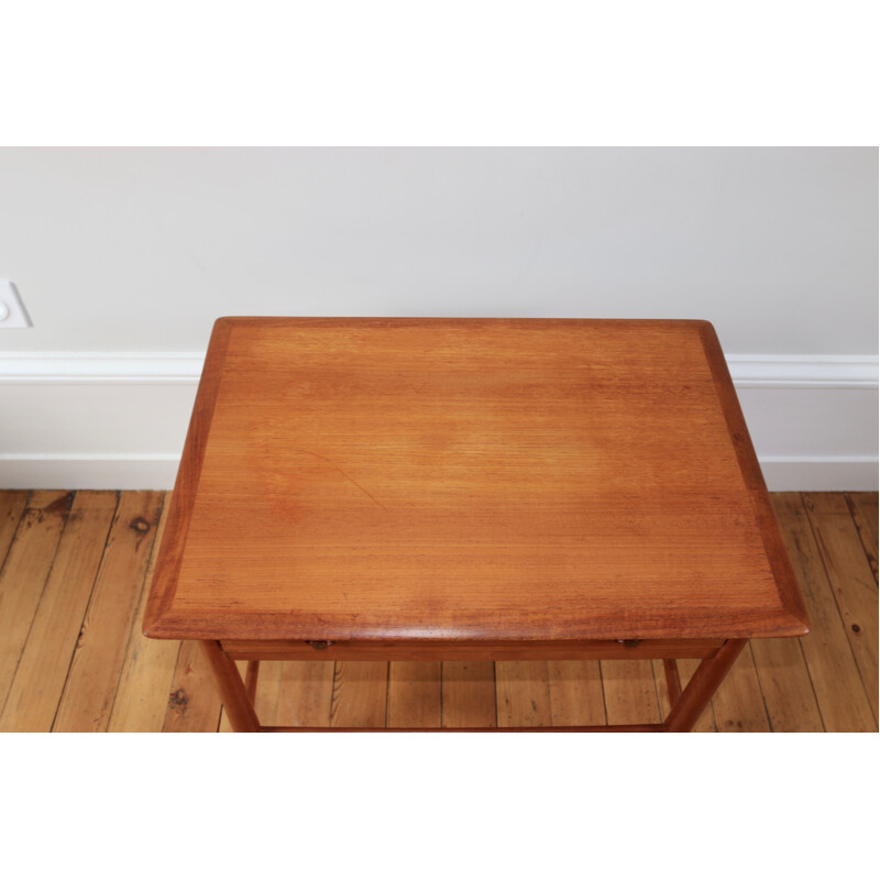 Petite table d'appoint ou chevet vintage scandinave teck  1960