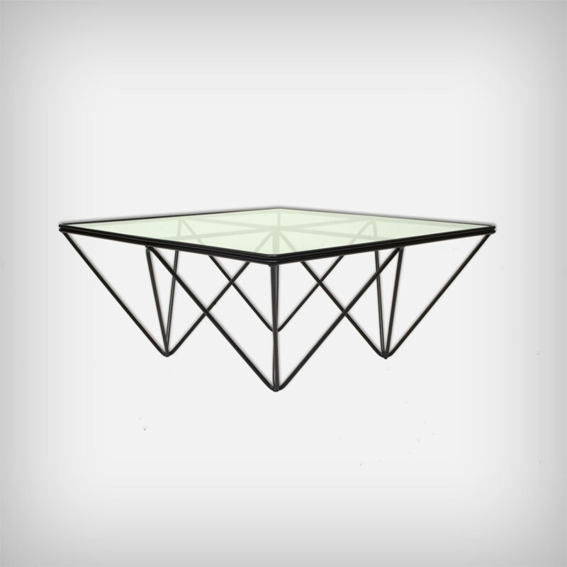 Table basse vintage géométrique 1970