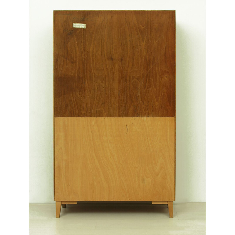 Vintage Teak & Glass Cupboard  Model T 216 by Strato German  1960s