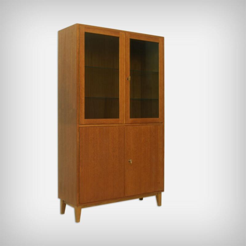 Vintage Teak & Glass Cupboard  Model T 216 by Strato German  1960s