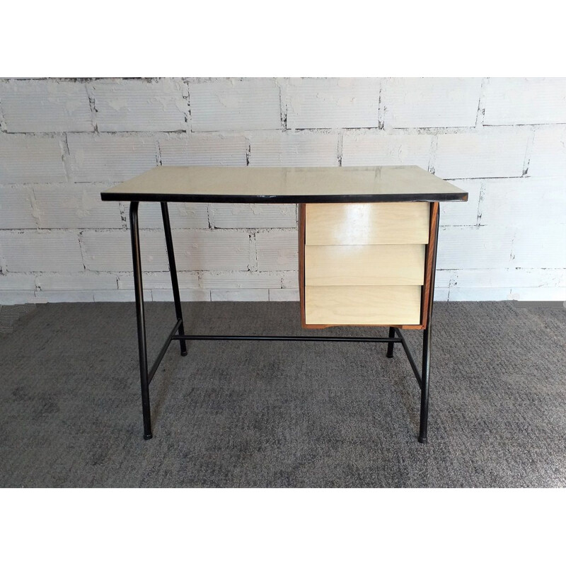 Bureau enfant vintage pieds compas 1950