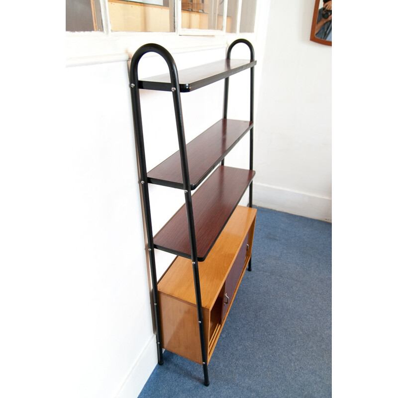 Small vintage bookcase in formica - 1950s