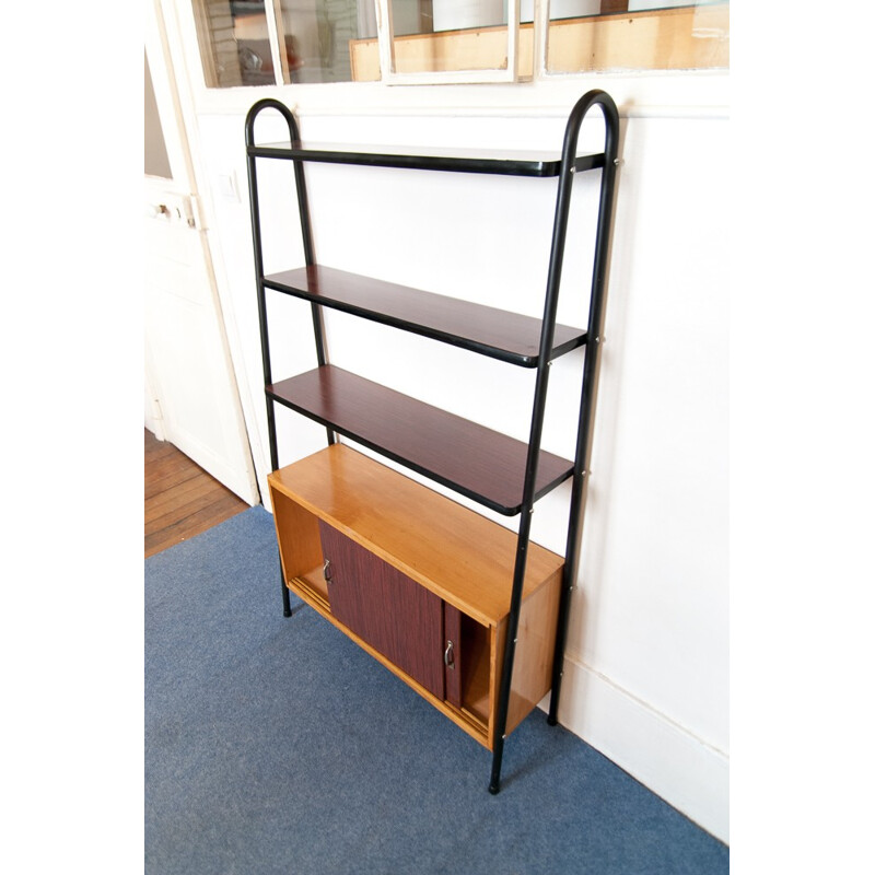 Small vintage bookcase in formica - 1950s