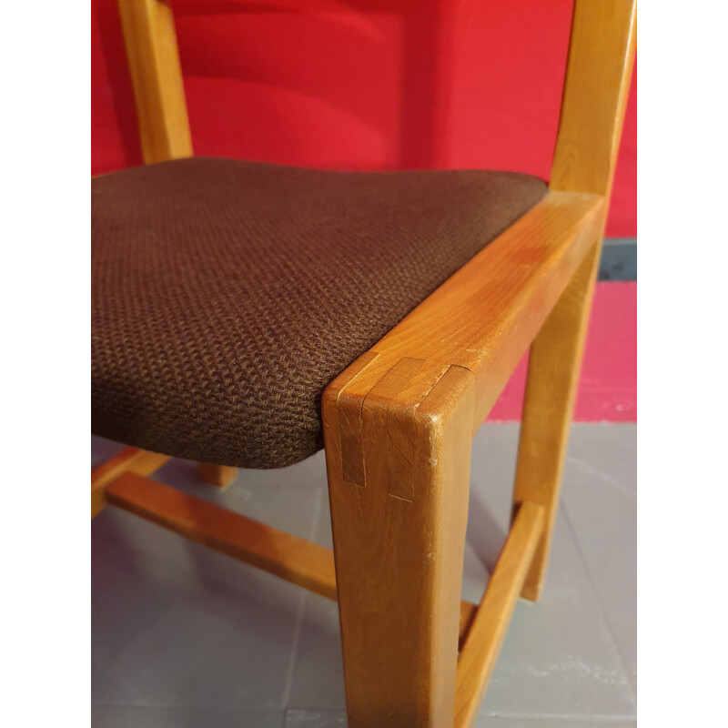 Vintage desk and chair Maison Regain - Elm - 1960