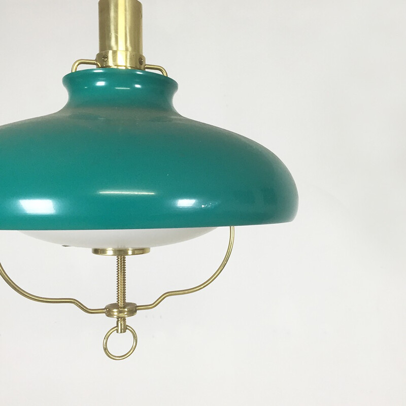 Lampada a sospensione Lyfa vintage scandinava blu turchese - 1960