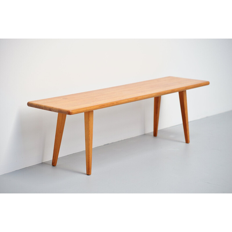 Vintage solid pine bench Carl Malmsten Sweden 1940