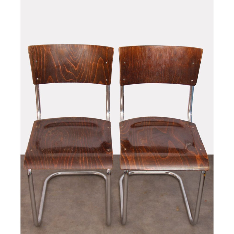 Pair of vintage chairs by Mart Stam for Kovona, 1940