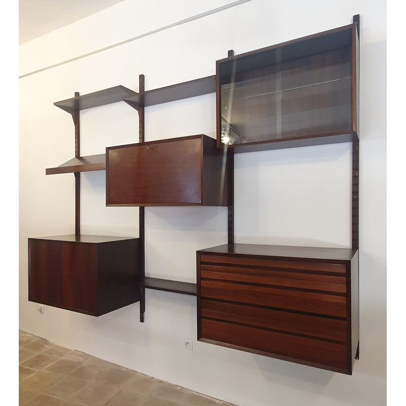 Vintage Modular Rosewood Modular Bookcase, Poul Cadovius For Cado, 1950