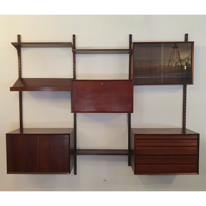 Vintage Modular Rosewood Modular Bookcase, Poul Cadovius For Cado, 1950