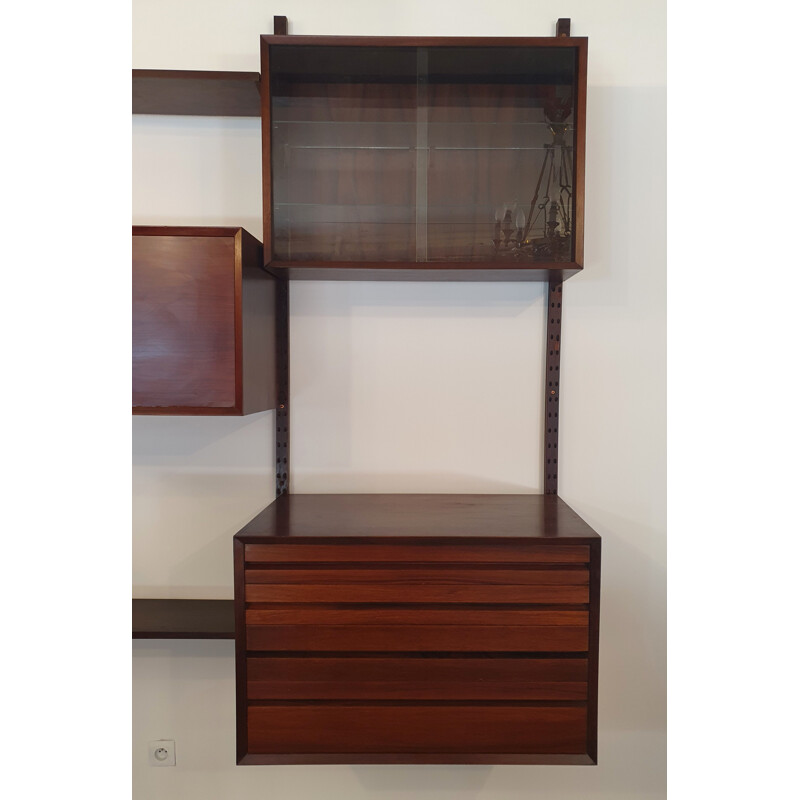 Vintage Modular Rosewood Modular Bookcase, Poul Cadovius For Cado, 1950