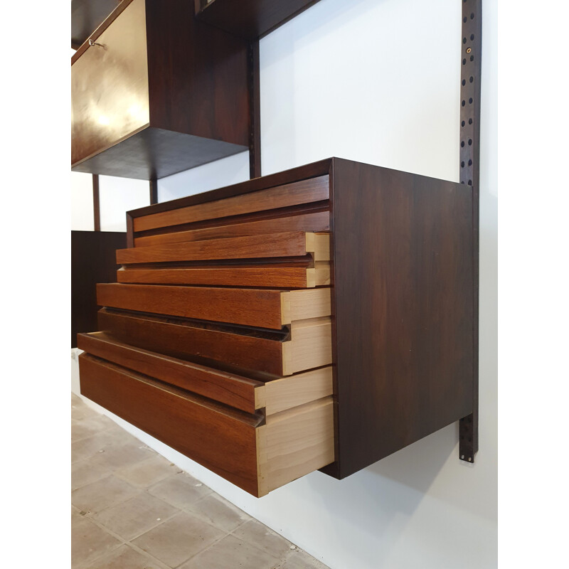 Vintage Modular Rosewood Modular Bookcase, Poul Cadovius For Cado, 1950