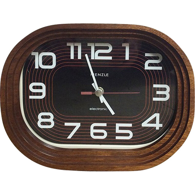 Modernist wooden wall or table Kienzle clock - 1970s