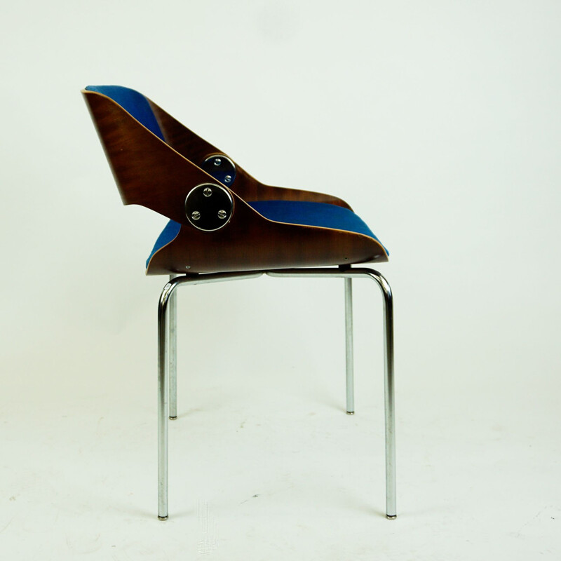 Chaise Vintage en contreplaqué par Eugen Schmidt pour Soloform German 1960