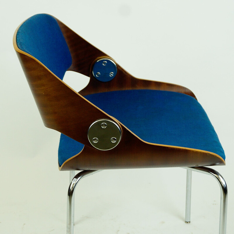 Vintage Plywood Chair by Eugen Schmidt for Soloform German 1960