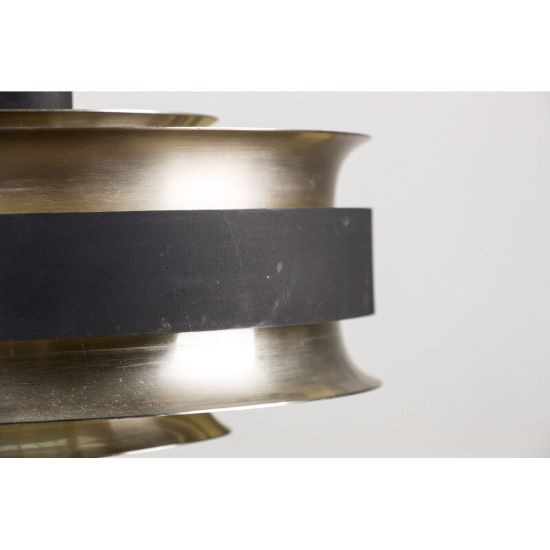 Suspension vintage en aluminium étiré couleur bronze par Carl Thore pour Granhaga première édition Danoise 