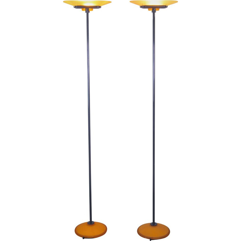 Paire de lampadaires vintage Arteluce "Jill" Perry King 1977