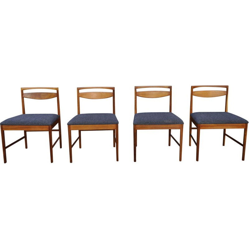 Lot de 4 chaises vintage en teck par Tom Robertson pour Mcintosh 1960