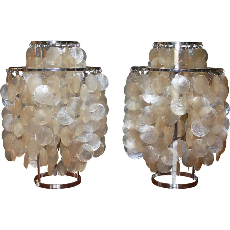 Pair of vintage Fun 2 TM lamps by Verner Panton