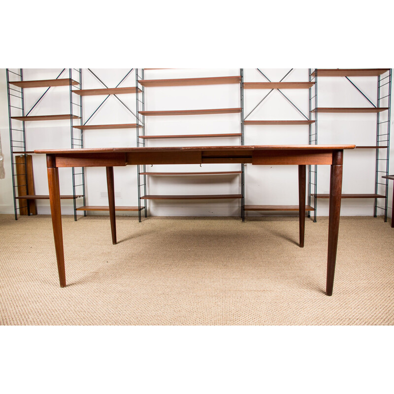 Vintage Scandinavian and Teak and Macassar solid wood dining table by Alf Aarseth for Gustav Bahus 1960.
