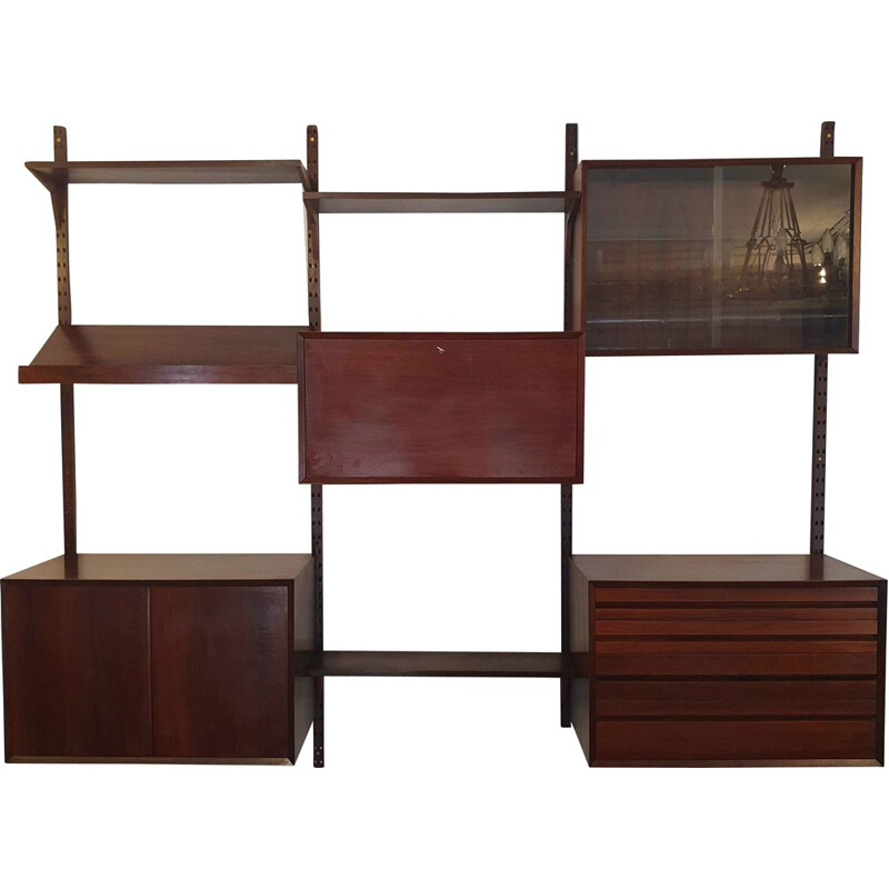 Vintage Modular Rosewood Modular Bookcase, Poul Cadovius For Cado, 1950