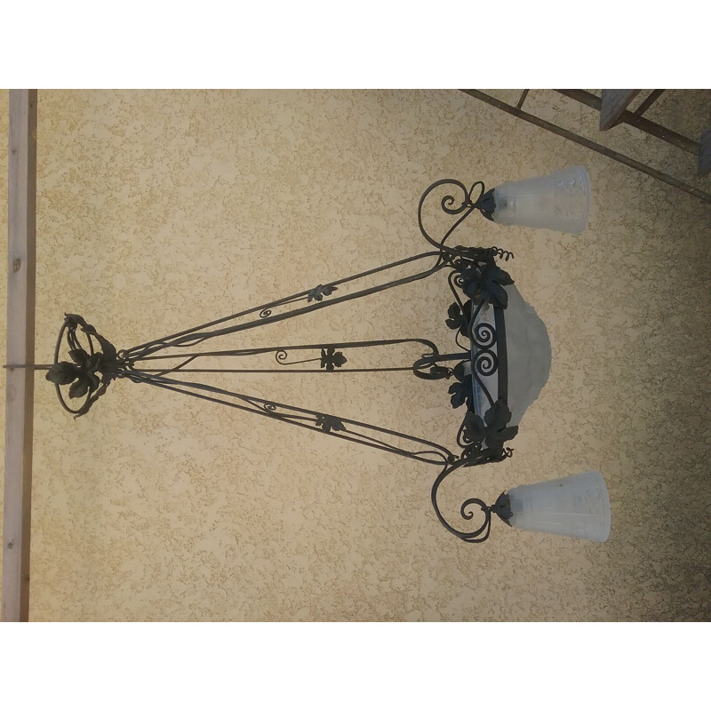 Vintage wrought iron chandelier 