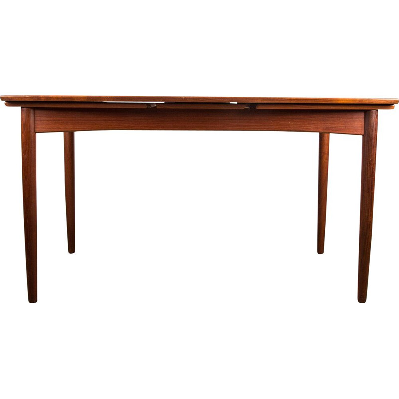 Vintage extensible teak dining table rectangular model by Dyrlund Danoise