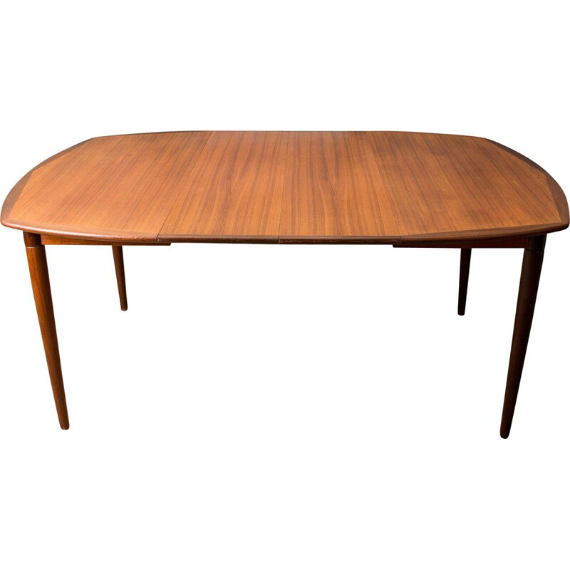 Vintage Scandinavian and Teak and Macassar solid wood dining table by Alf Aarseth for Gustav Bahus 1960.