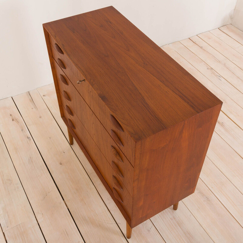 Big vintage Teak Dresser by Johannes Sorth for Nexø Møbelfabrik, Danish 1960s