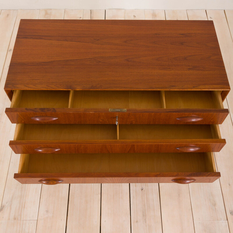 Big vintage Teak Dresser by Johannes Sorth for Nexø Møbelfabrik, Danish 1960s