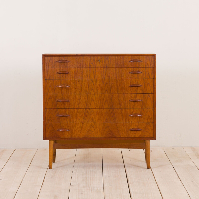 Big vintage Teak Dresser by Johannes Sorth for Nexø Møbelfabrik, Danish 1960s