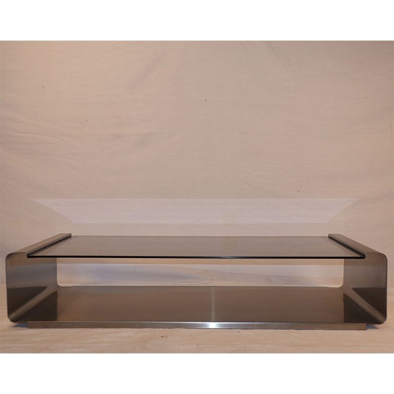 Vintage coffee table by François Monnet 1970 Kappa edition