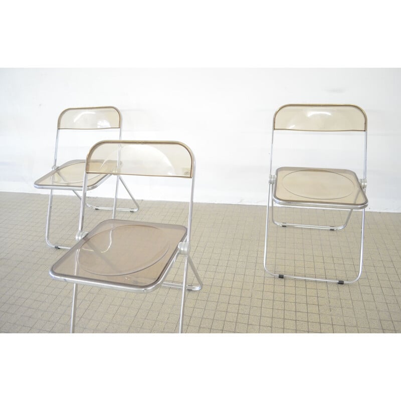 6 vintage Castelli 'plia' chairs by Giancarlo Piretti 1967