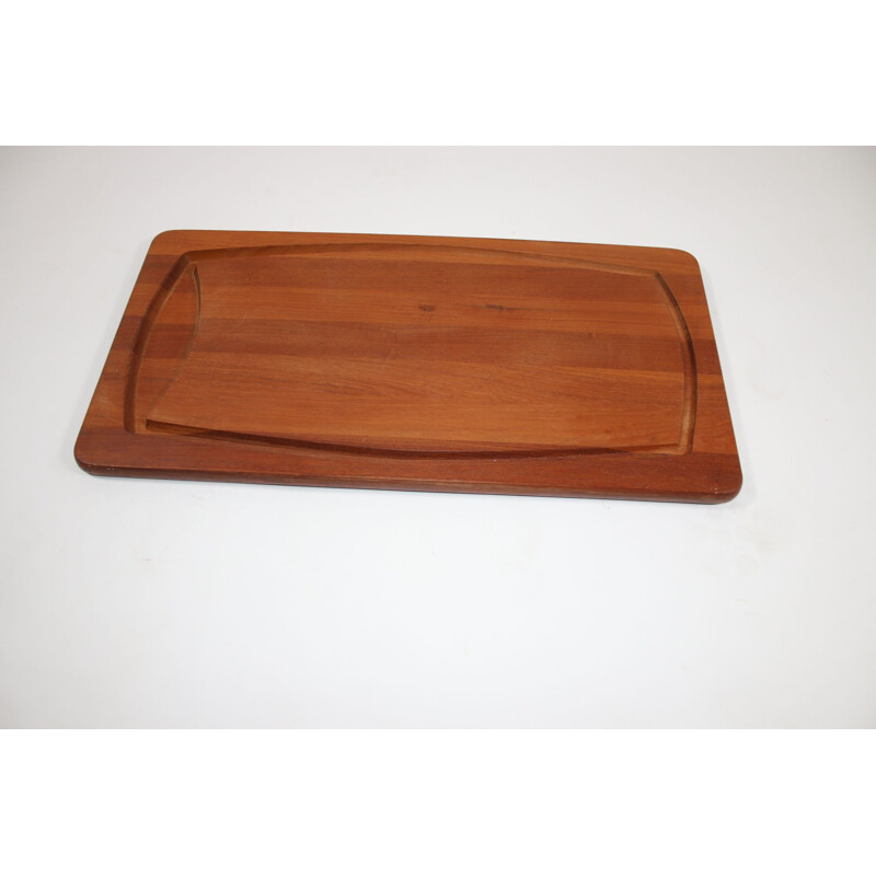 Vintage Teak wooden meat board brand lutkje Wood Denmark