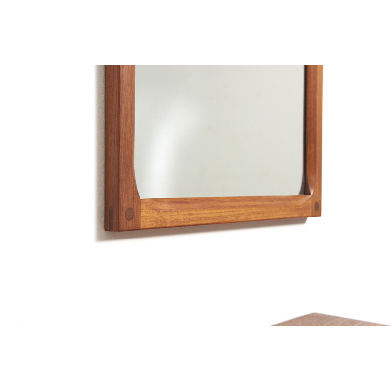 Vintage Wall Mount Cabinet With Mirror by Kai Kristiansen for Aksel Kjersgaard, Denmark 1960s