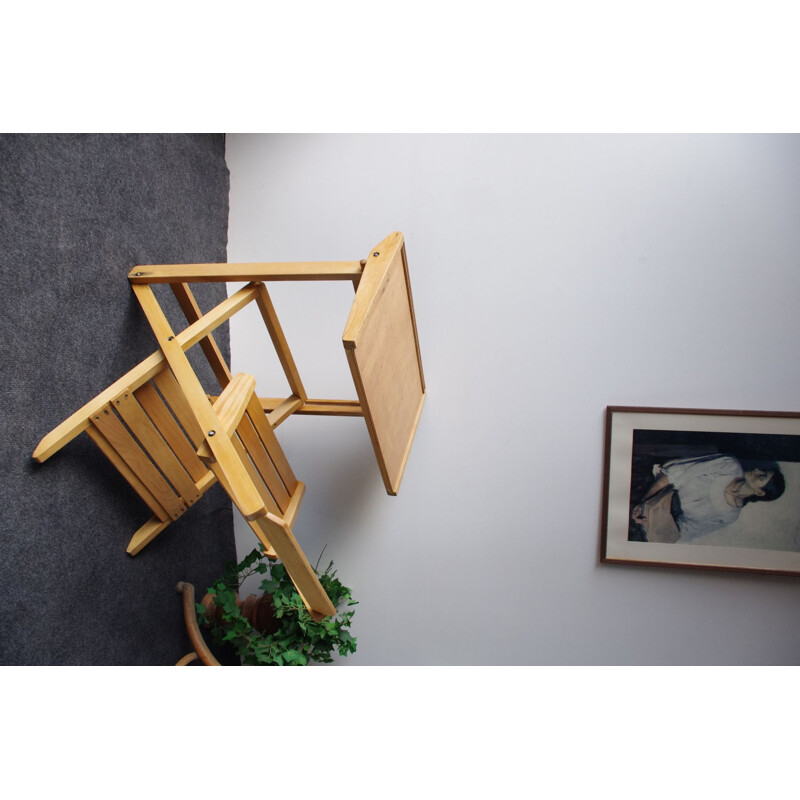 Vintage folding school bench