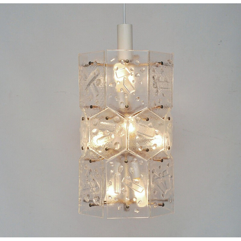 Vintage glass hanging lamp