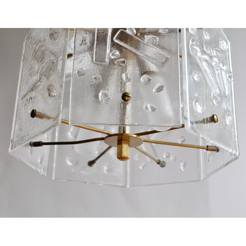 Vintage glass hanging lamp