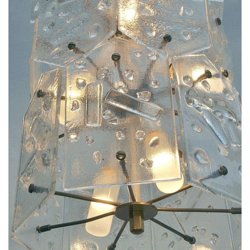 Vintage glass hanging lamp