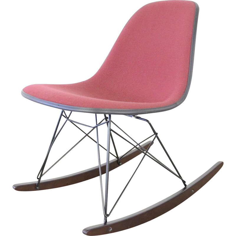 Vintage side chair rocking chair by Charles & Ray Eames by Herman Miller 1950s