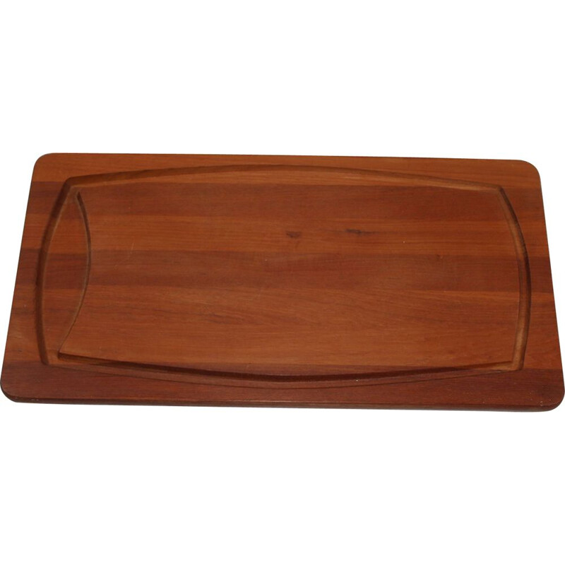 Vintage Teak wooden meat board brand lutkje Wood Denmark