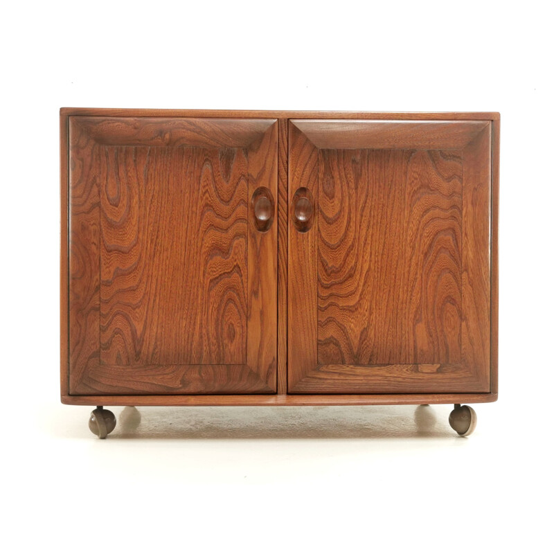 Vintage Ercol Elm & Beech Windsor Cabinet Mid Century