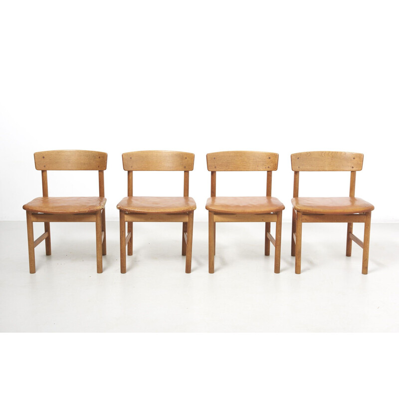 Set of 4 vintage Dining Chairs Model 236 by Børge Mogensen for Fredericia, Denmark - 1950s