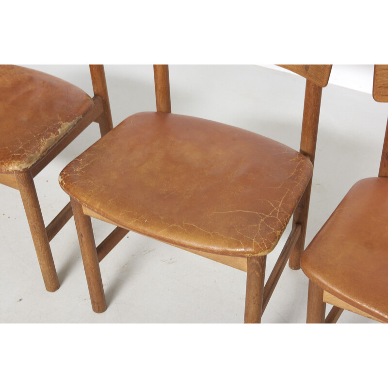 Set of 4 vintage Dining Chairs Model 236 by Børge Mogensen for Fredericia, Denmark - 1950s