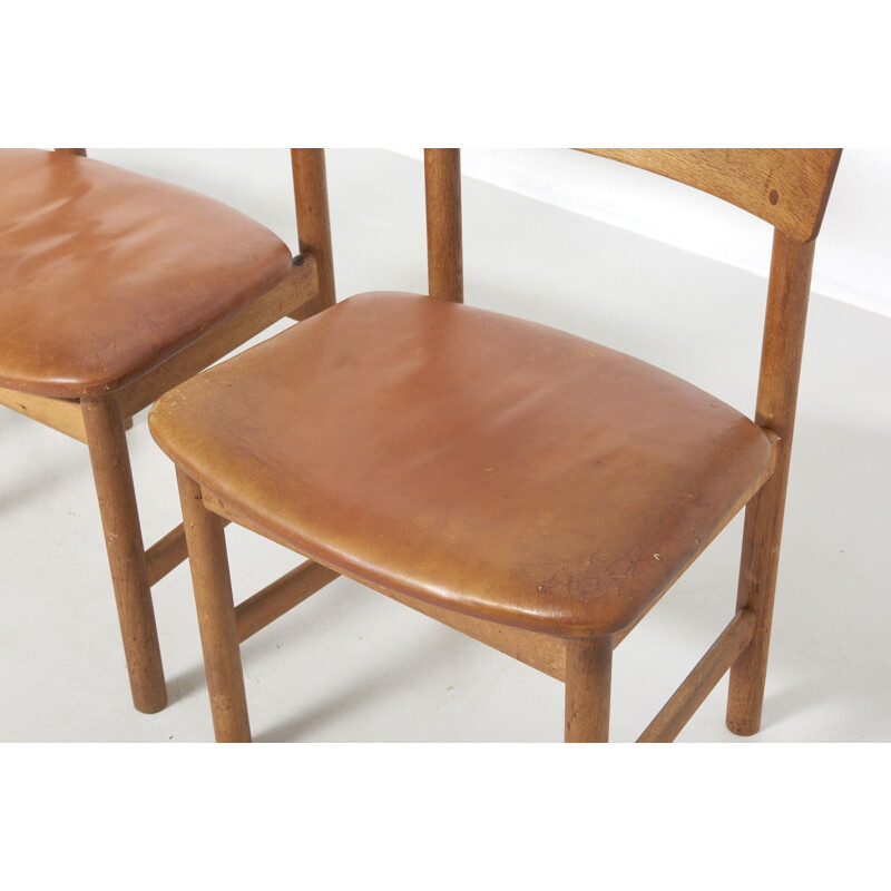 Set of 4 vintage Dining Chairs Model 236 by Børge Mogensen for Fredericia, Denmark - 1950s