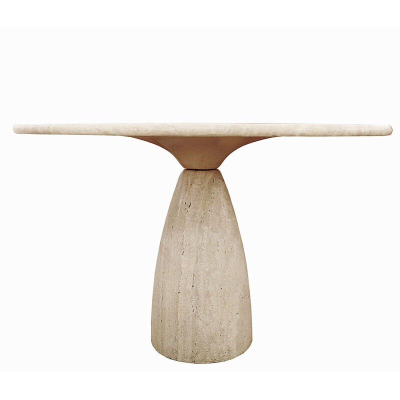 Vintage dining table in travertine by Peter Draenert For Draenert, Germany 1970