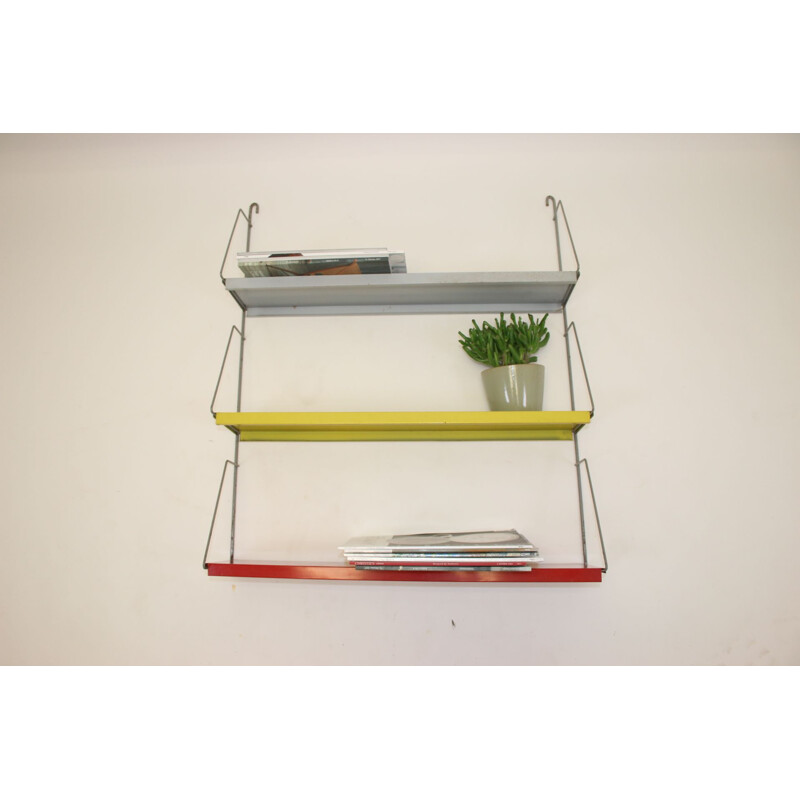 Vintage Tomado wall rack yellow gray red