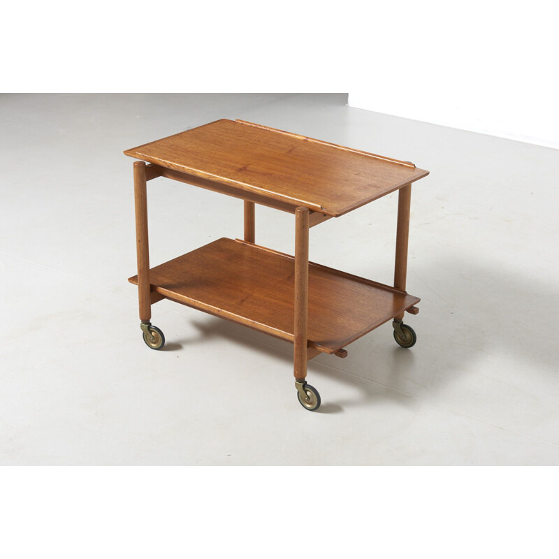 Vintage Trolley with Extendable Tray by Poul Hundevad, Denmark - 1960s