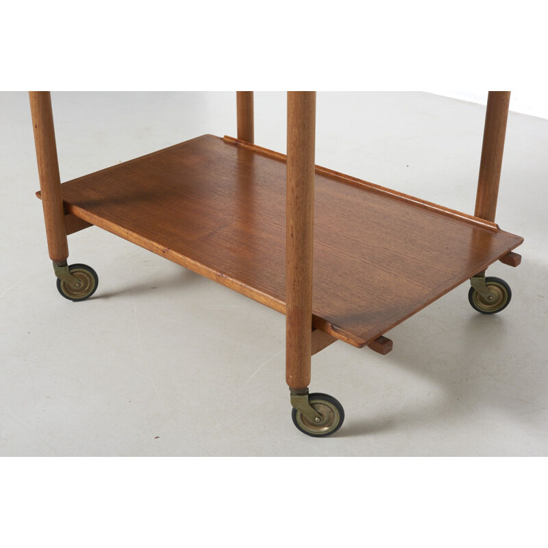 Vintage Trolley with Extendable Tray by Poul Hundevad, Denmark - 1960s